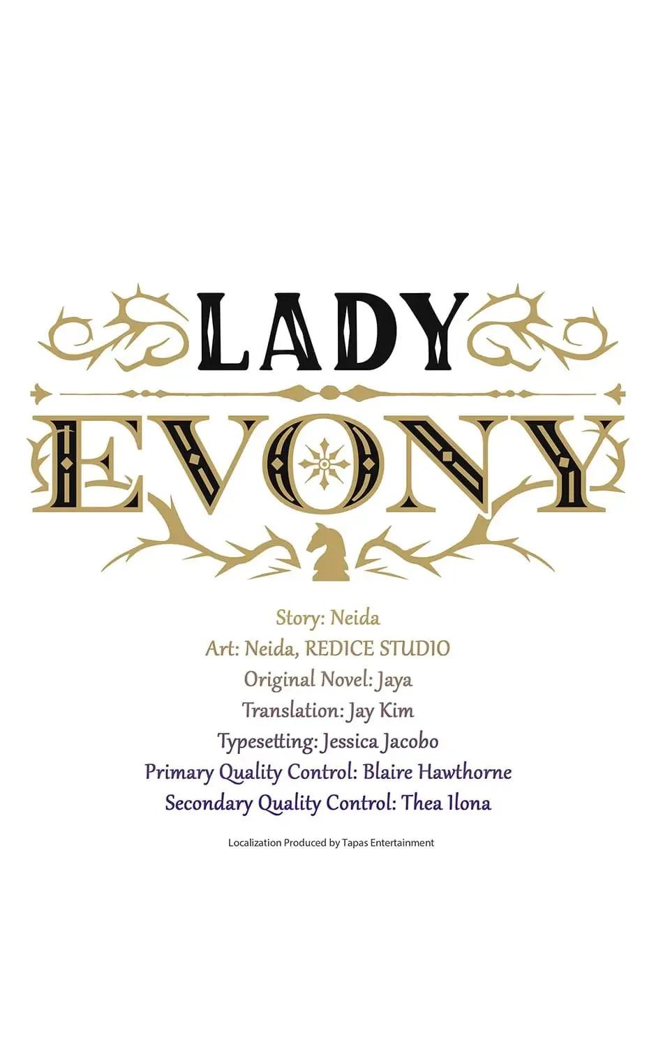 Read Lady Evony chapter 103 image 1 on Lezhin