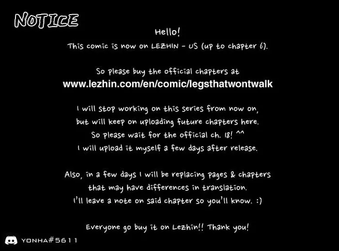 Read Legs Which Cannot Walk chapter 17.1 image 0 on Lezhin