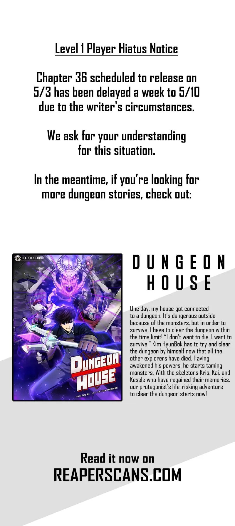 Read Level 1 Player chapter 35.5 image 0 on Lezhin