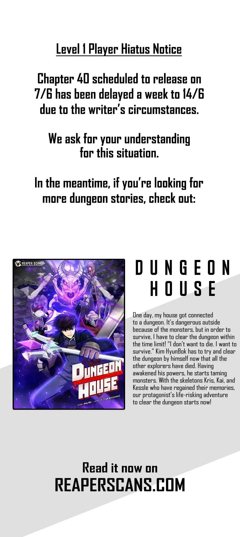 Read Level 1 Player chapter 39.5 image 0 on Lezhin