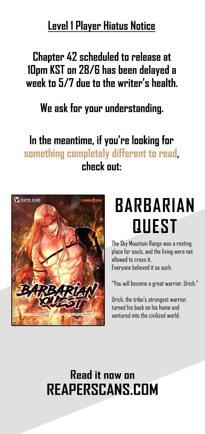 Read Level 1 Player chapter 42.5 image 0 on Lezhin