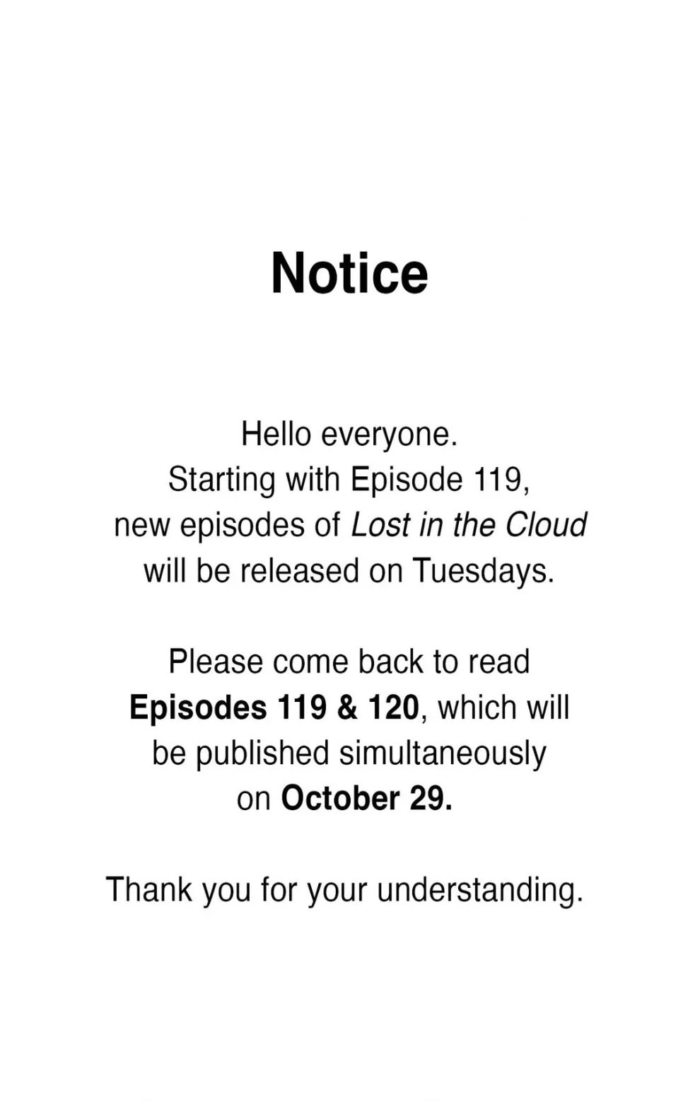Lost in the Cloud Chapter 118.5 page 1 - 