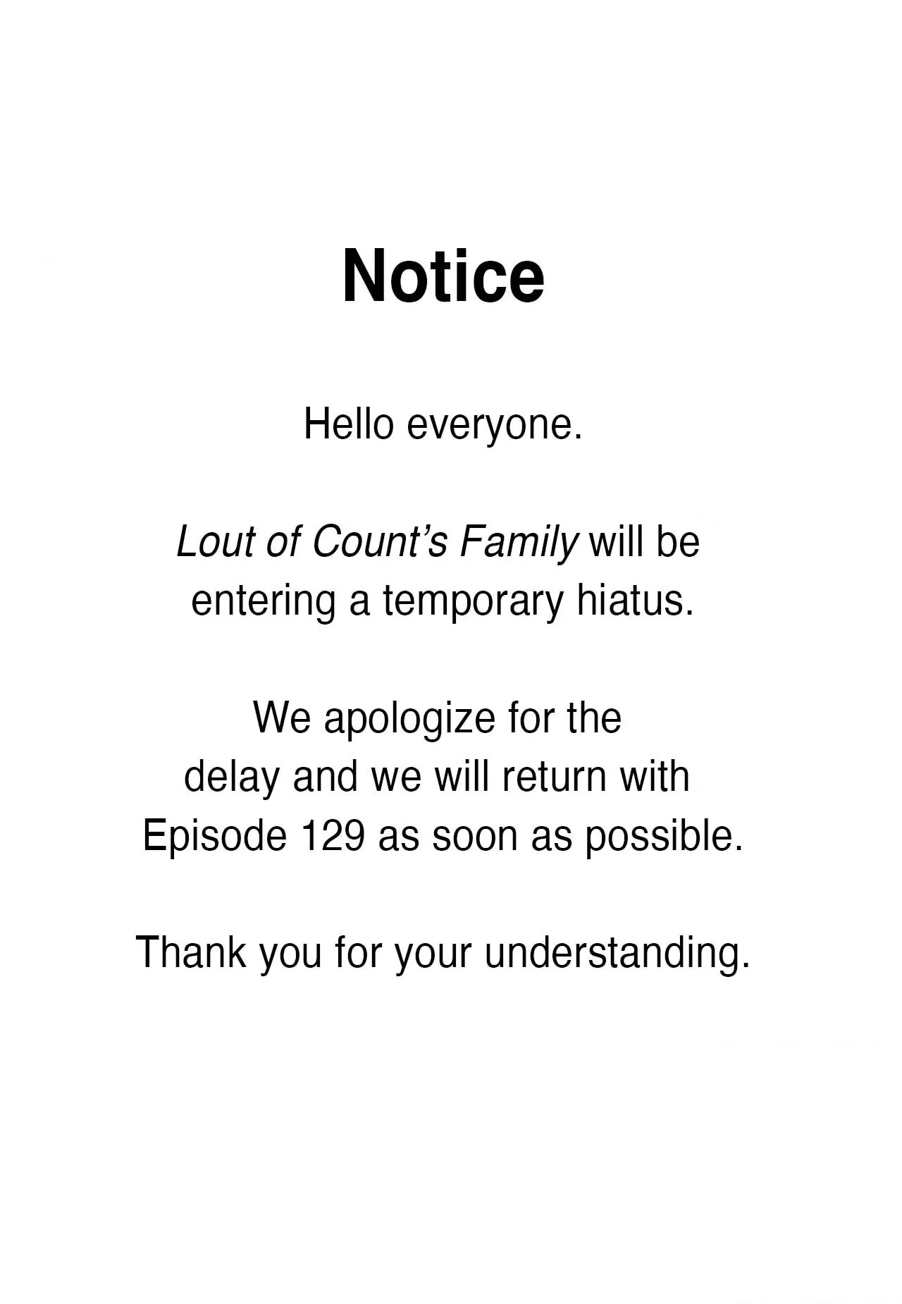 Lout Of Count's Family Chapter 128.1 page 1 - 
