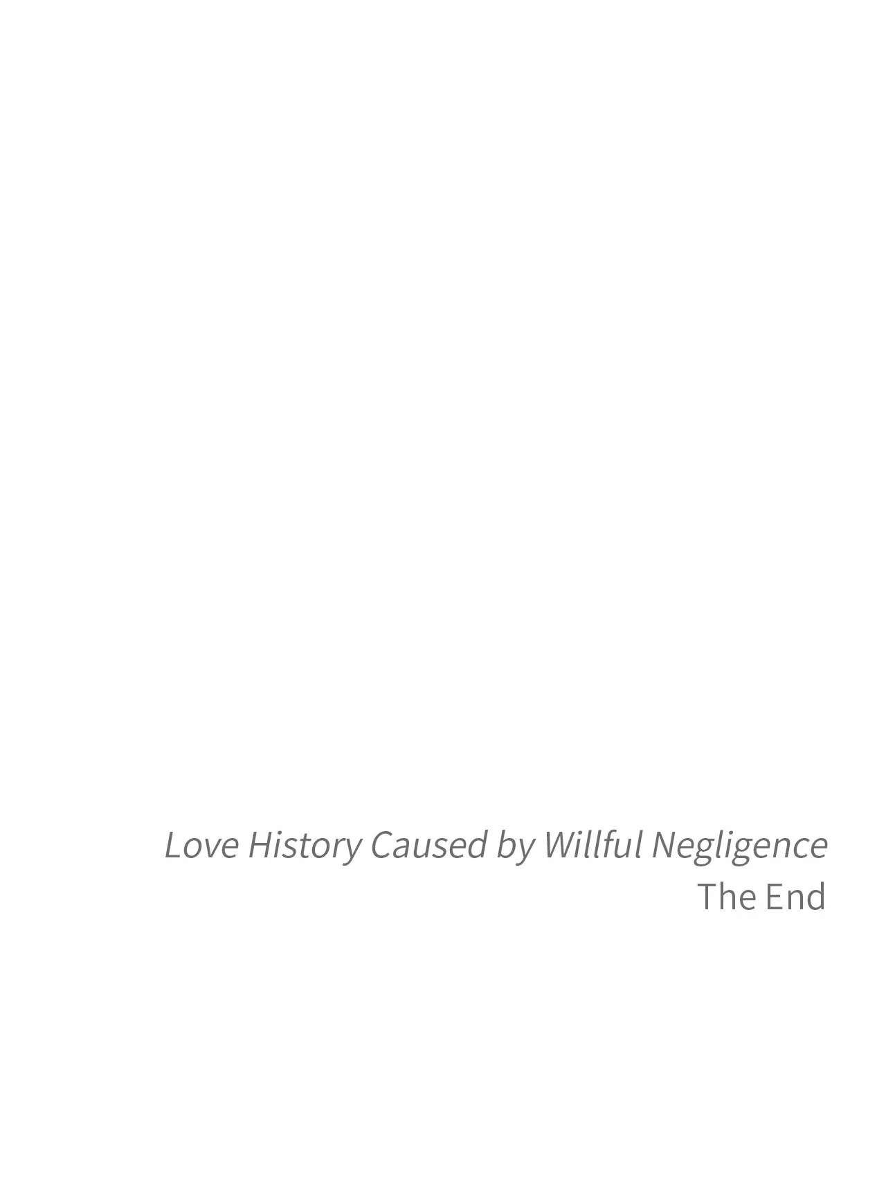 Love History Caused by Willful Negligence Chapter 111 page 119 - 