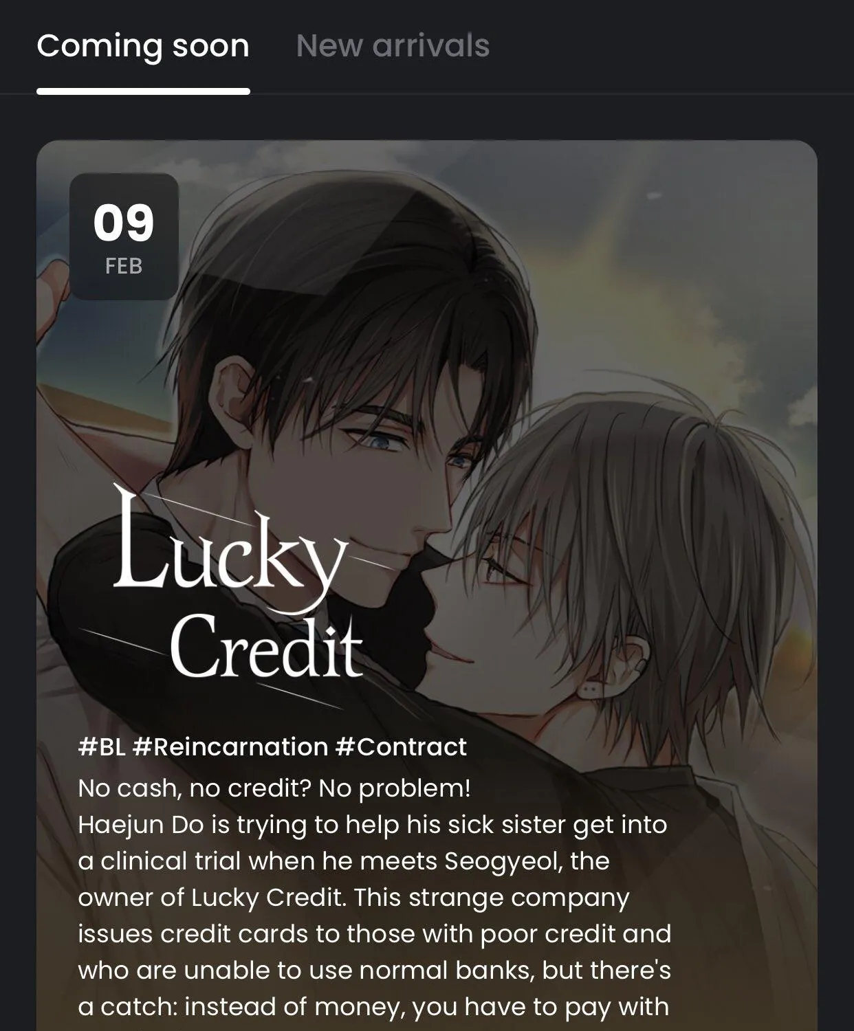 Read Lucky Credit chapter 1.1 image 1 on Lezhin