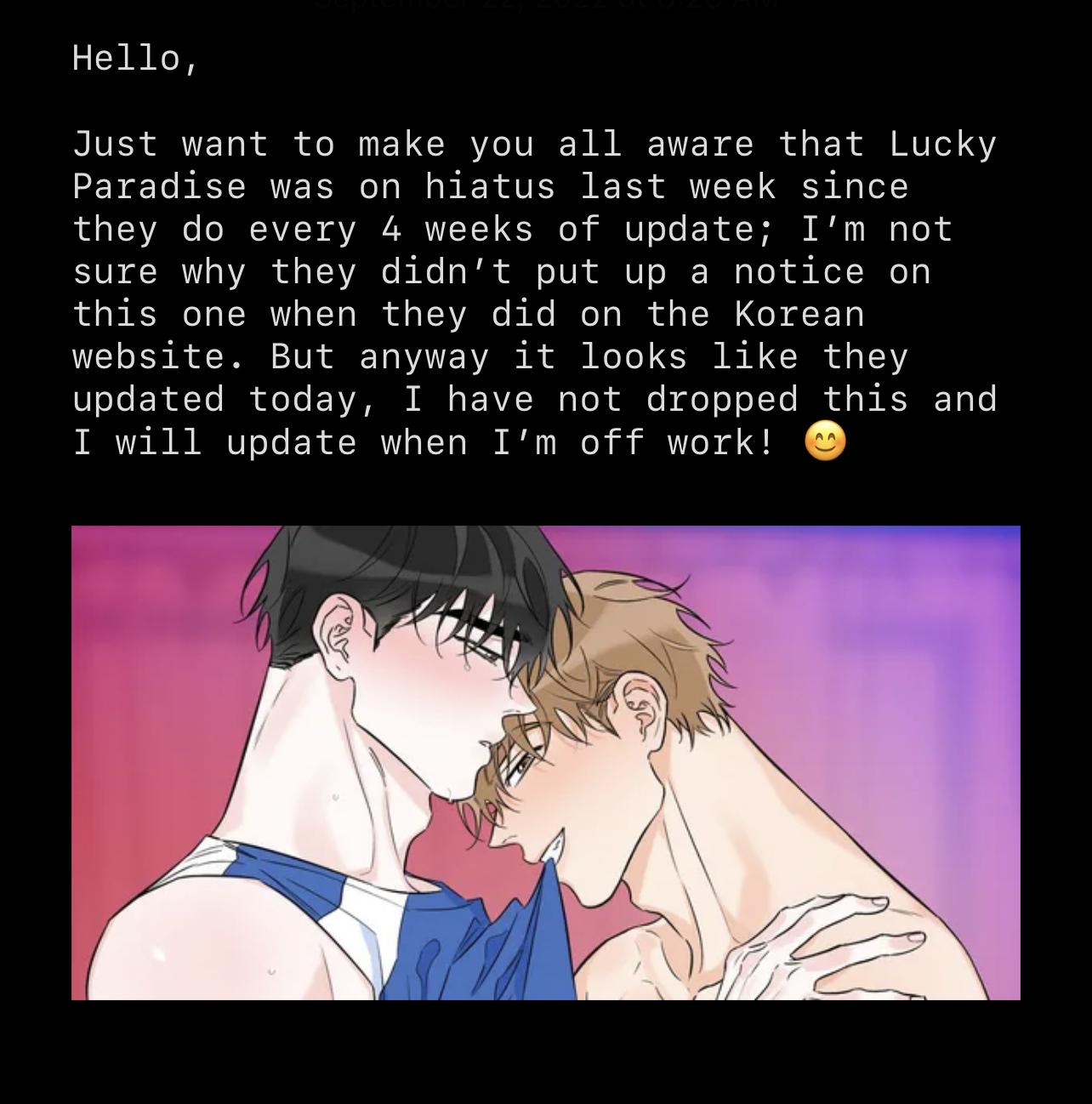 Read Lucky Paradise chapter 77.1 image 1 on Lezhin