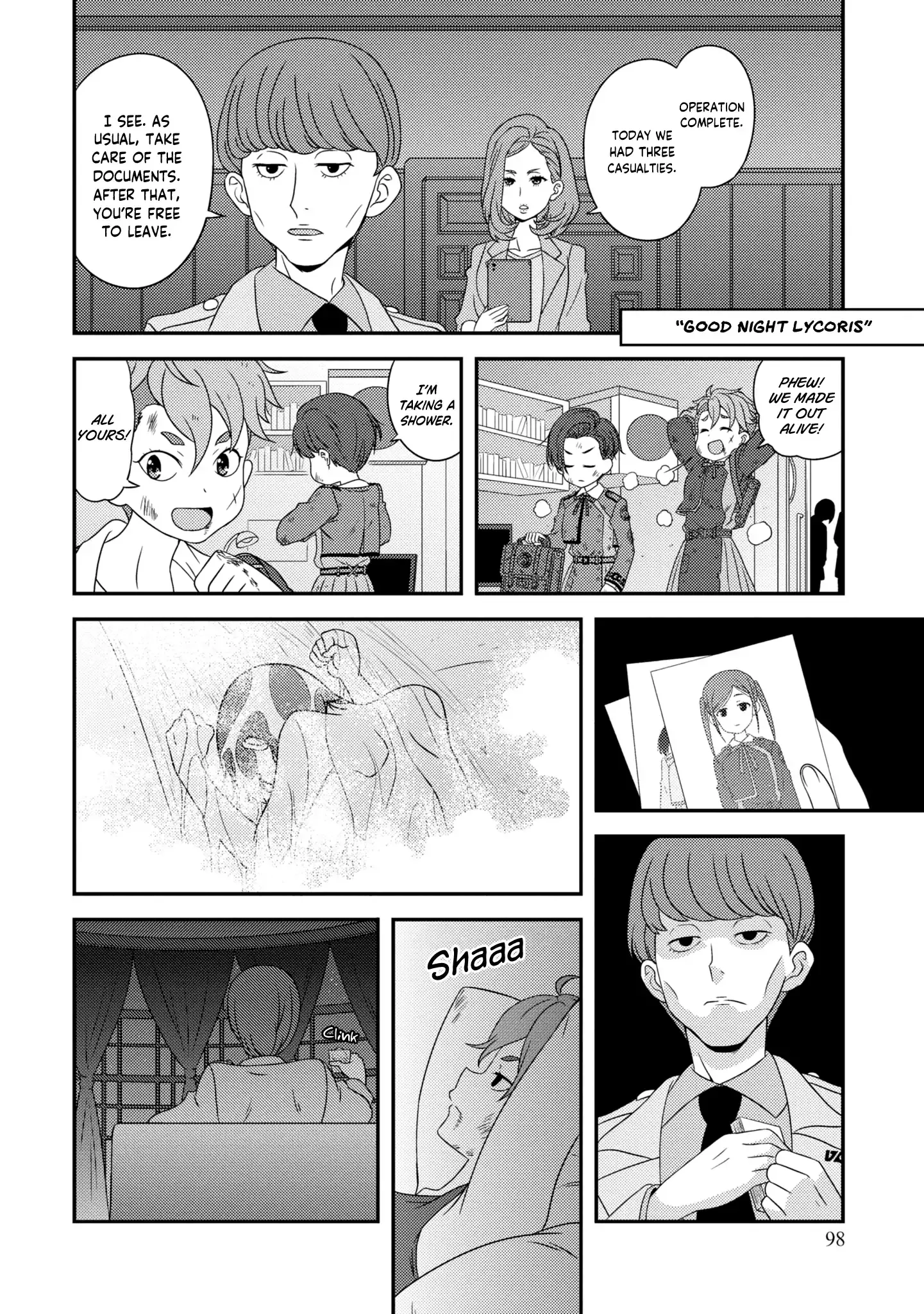 Read Lycoris Recoil Official Comic Anthology: React chapter 6 image 8 on Lezhin