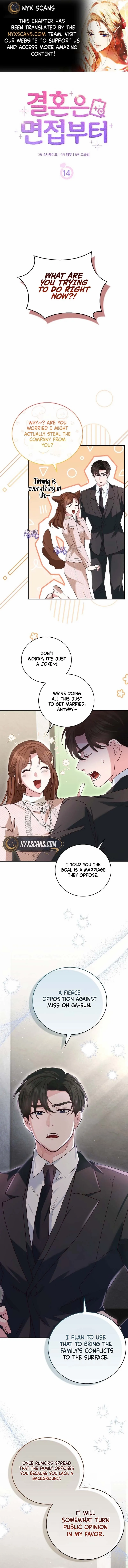 Read Marriage Starts with an Interview chapter 14 image 1 on Lezhin