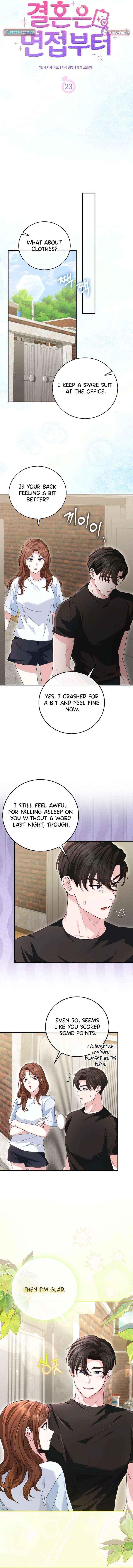 Read Marriage Starts with an Interview chapter 23 image 2 on Lezhin