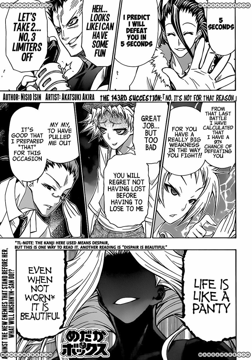 Read Medaka Box (Colored) chapter 143 image 2 on Lezhin