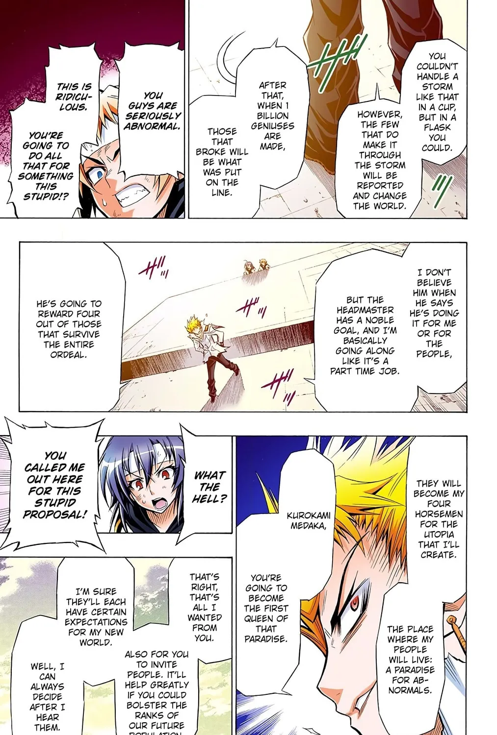 Read Medaka Box (Colored) chapter 27 image 32 on Lezhin