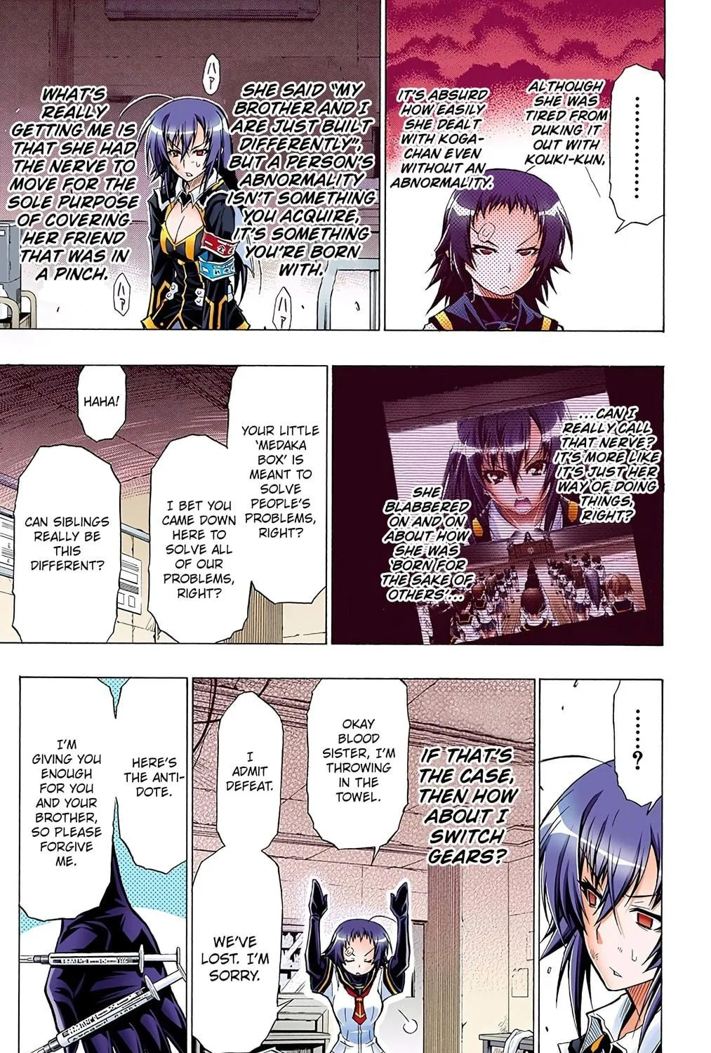 Read Medaka Box (Colored) chapter 43 image 28 on Lezhin