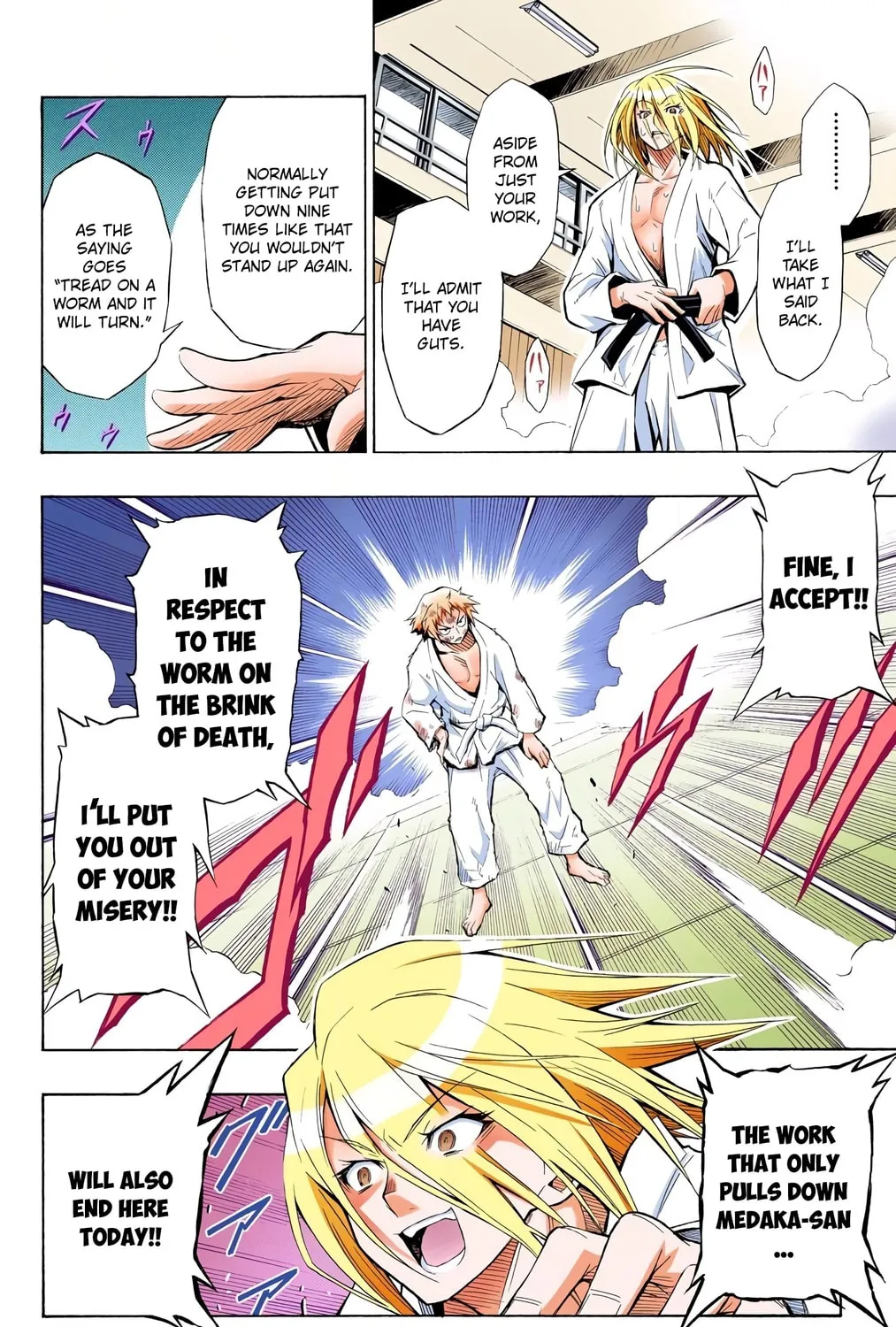 Read Medaka Box (Colored) chapter 6 image 14 on Lezhin