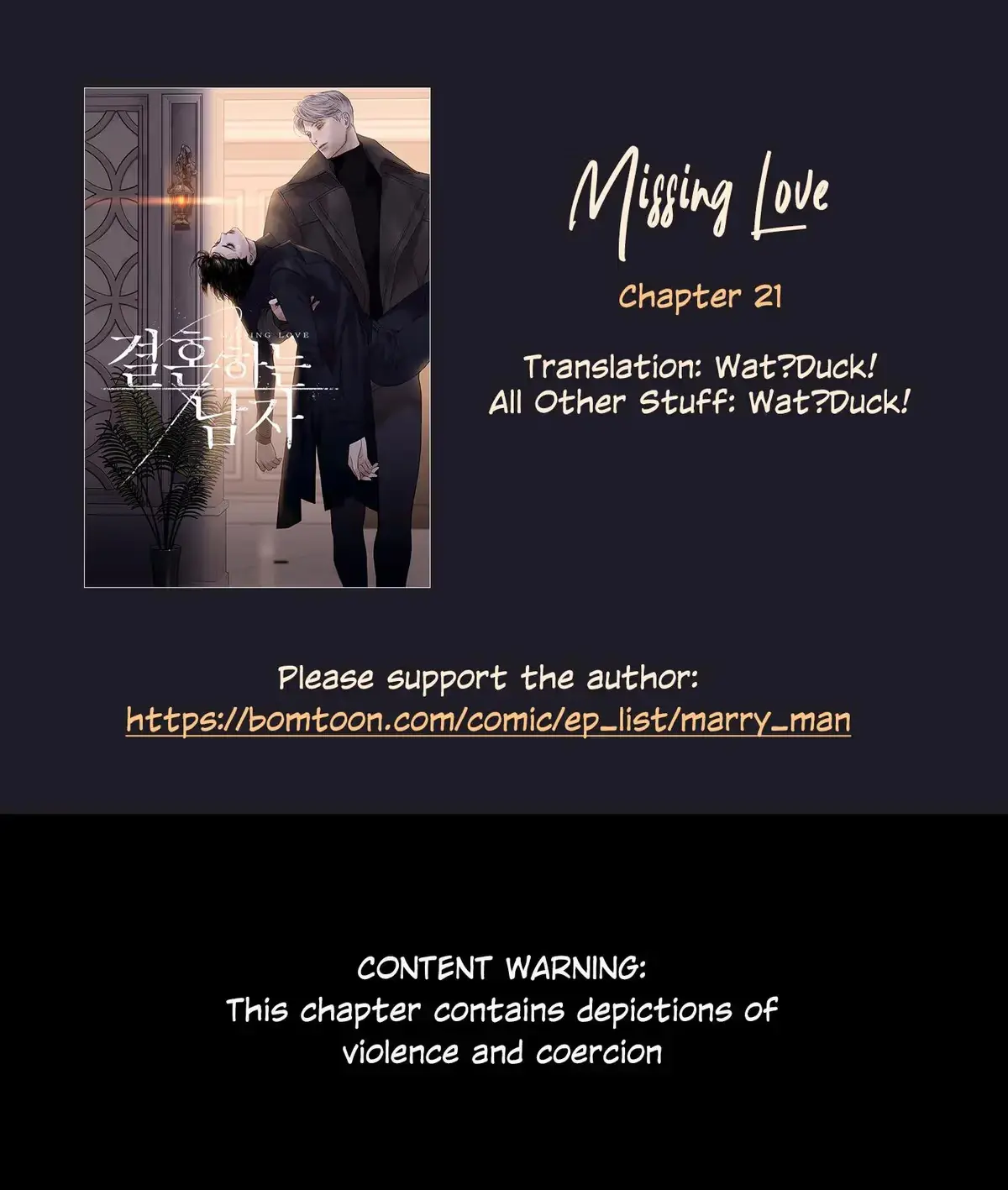 Missing Love: The Marrying Man Chapter 21 page 1 - 