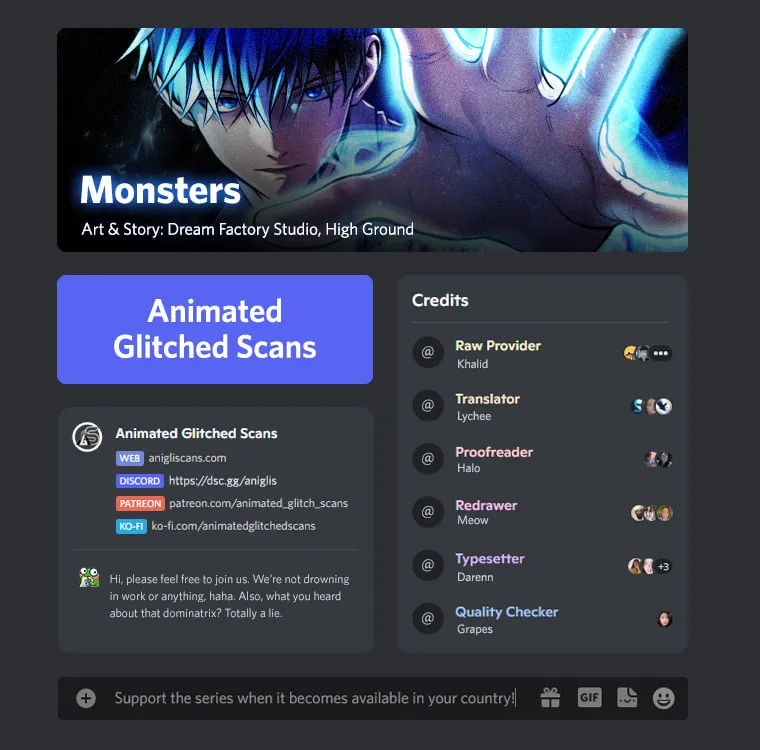 Monsters (Dream Factory Studio) Chapter 37 page 1 - 