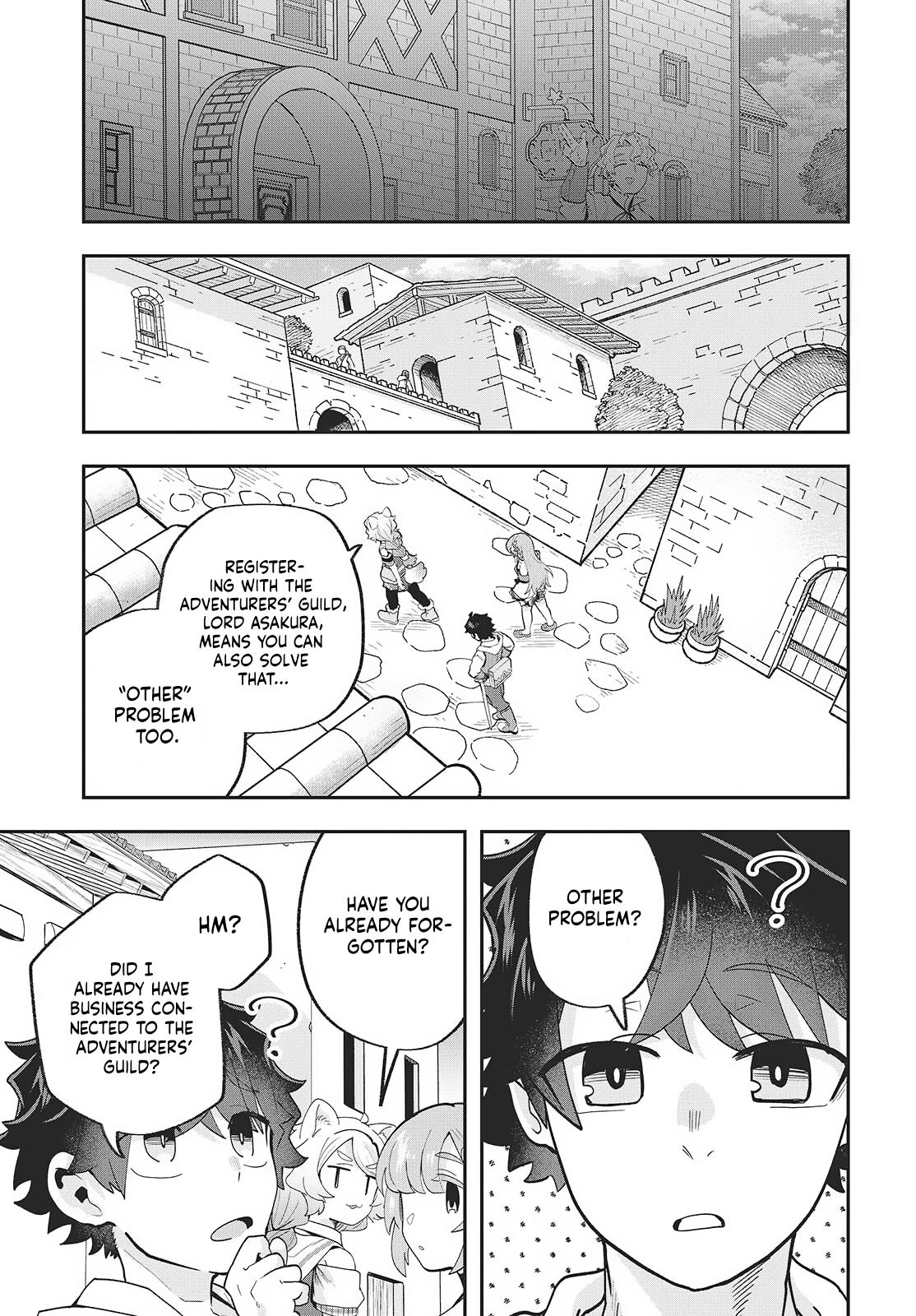 Muteki Shounin no Isekai Nariagari Monogatari ~Gendai no Seihin wo Jizai ni Toriyoseru Sukiru ga Aru Node Isekai de wa Rakushoudesu~ Chapter 28 page 3 - 