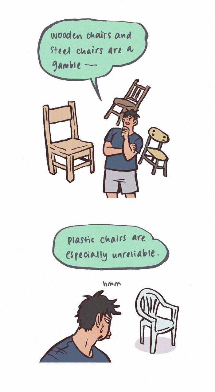 My Giant Nerd Boyfriend 1208: Man vs Chair page 3 - 