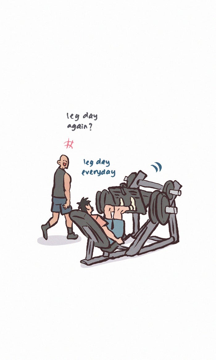 My Giant Nerd Boyfriend 1222: Leg Day page 14 - 