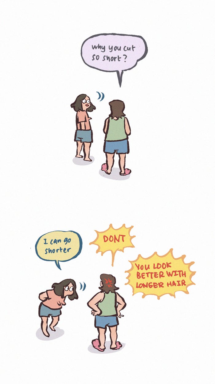 My Giant Nerd Boyfriend 1231: Hair Length page 12 - 