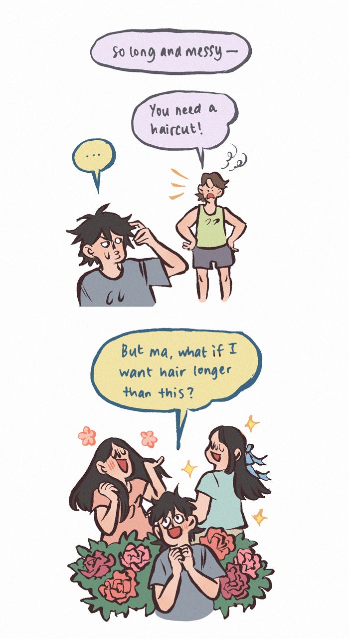 My Giant Nerd Boyfriend 1231: Hair Length page 4 - 