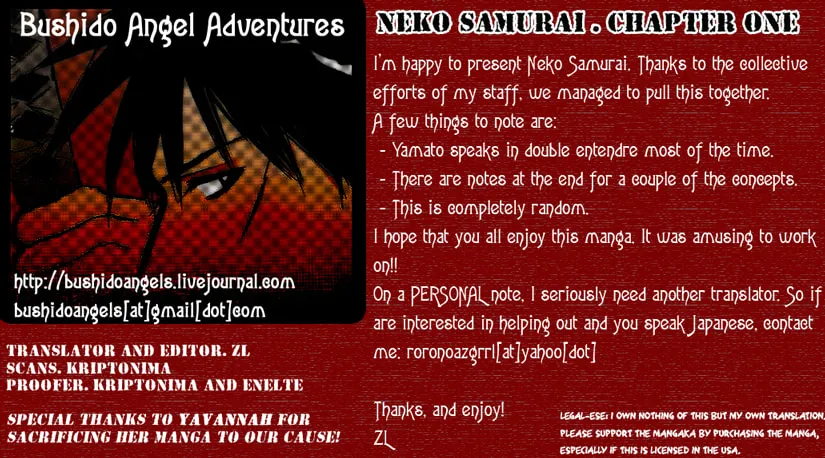 Neko Samurai Chapter 1 page 2 - 
