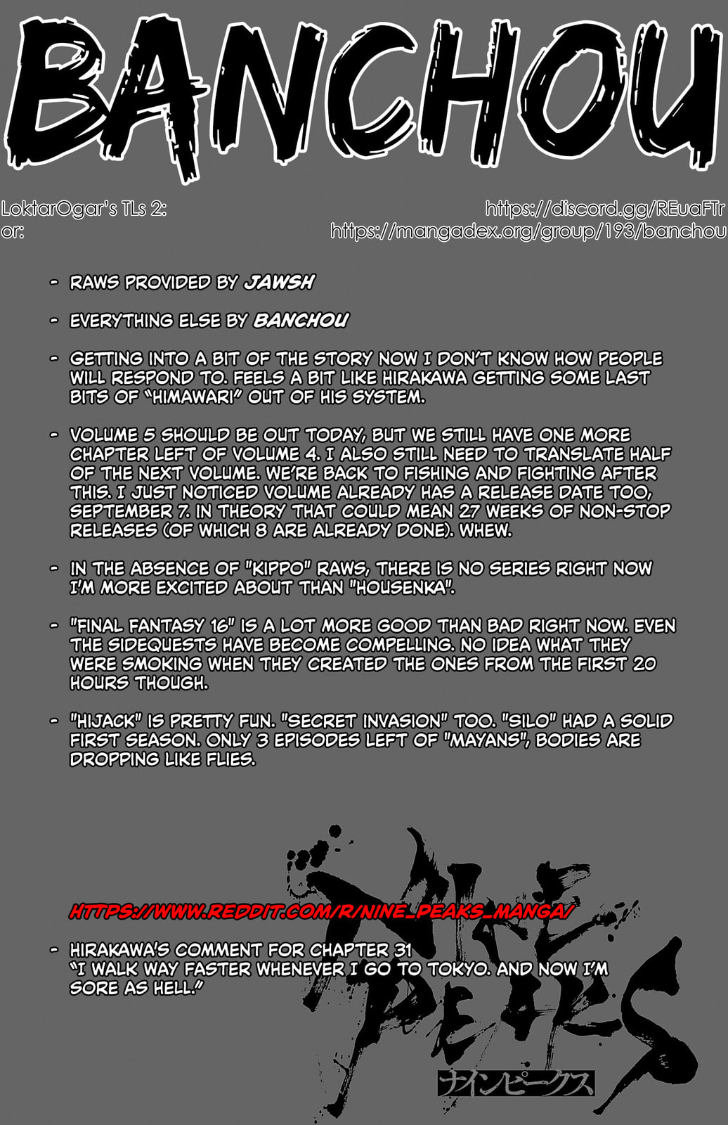 Nine Peaks Chapter 31 page 1 - 