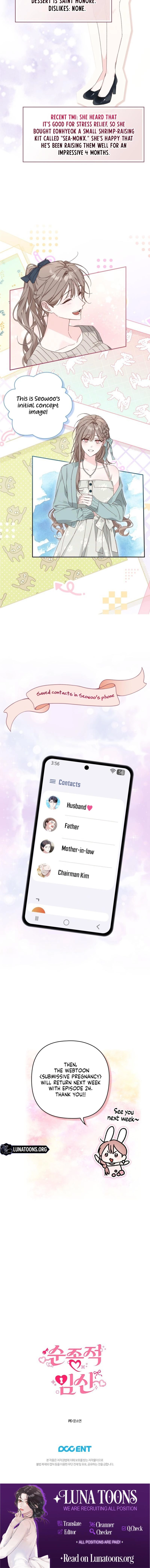 Read Obedient Pregnancy chapter 23.1 image 1 on Lezhin