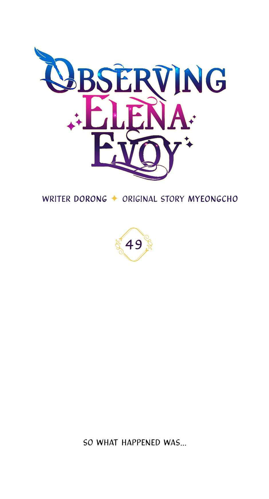 Read Observing Elena Evoy chapter 49 image 8 on Lezhin