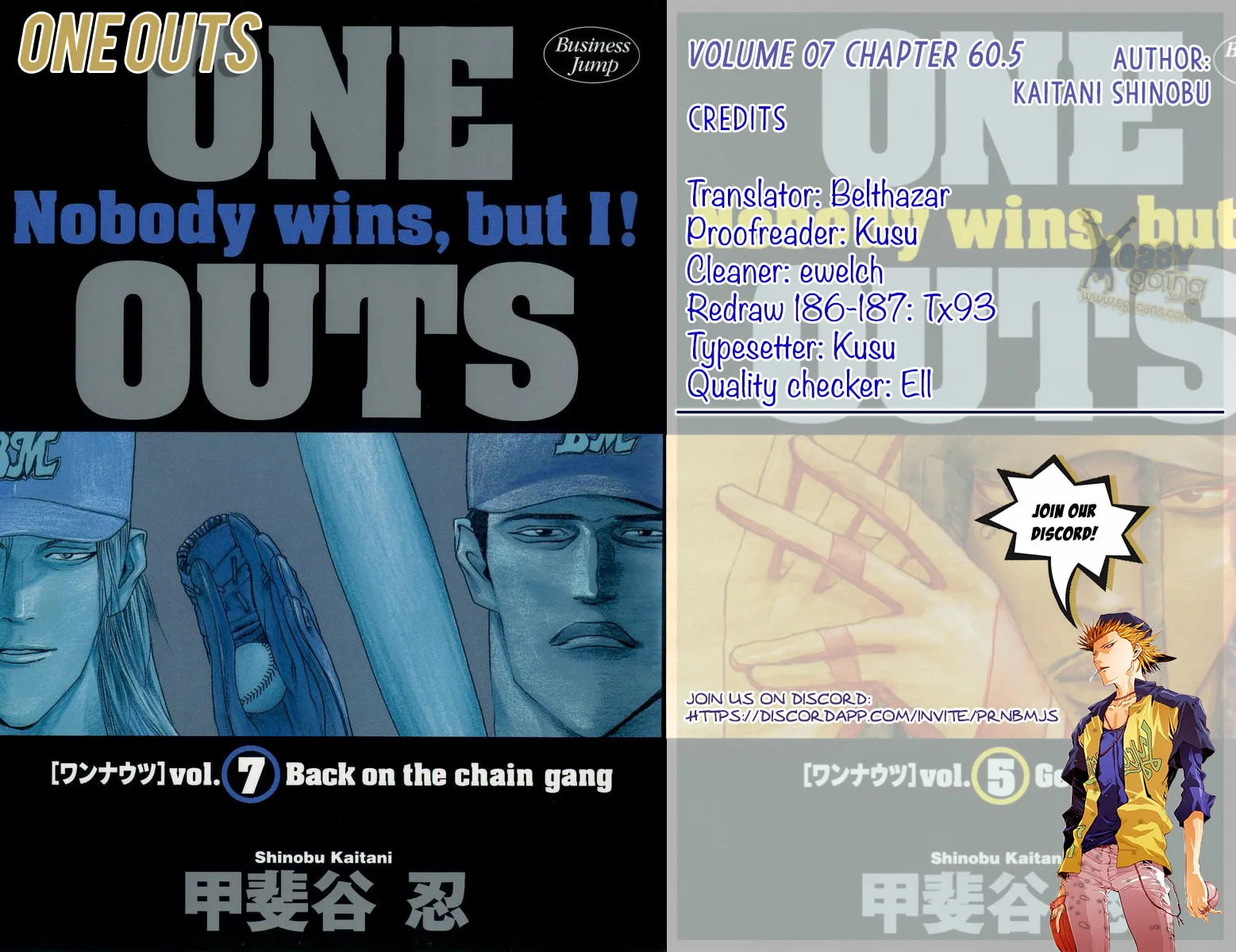 Read One Outs chapter 60.5 image 0 on Lezhin