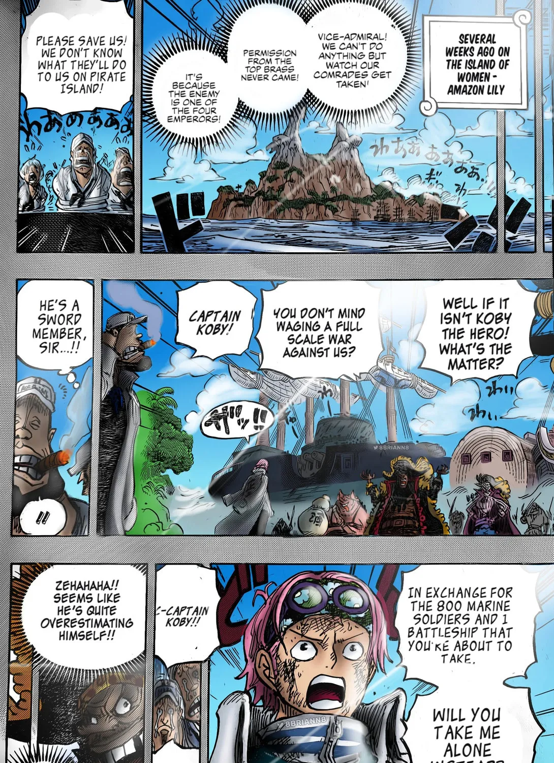 Read One Piece (Colored) chapter 1088 image 2 on Lezhin