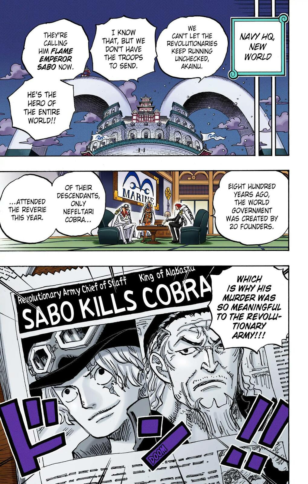 Read One Piece (Colored) chapter 1054 image 12 on Lezhin
