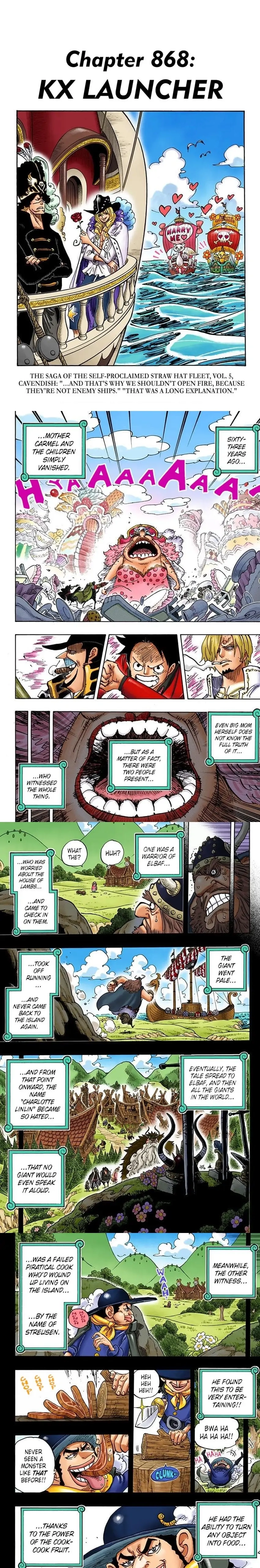 One Piece (Official Colored) Chapter 868 page 1 - 
