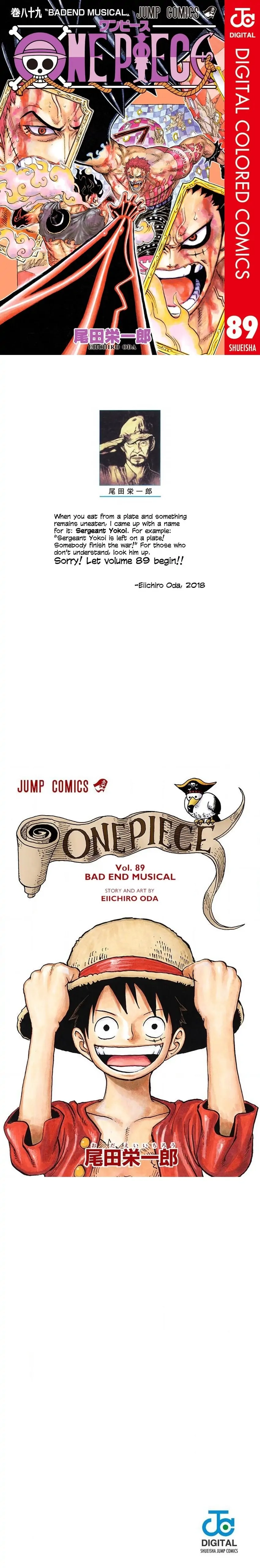 One Piece (Official Colored) Chapter 890 page 1 - 