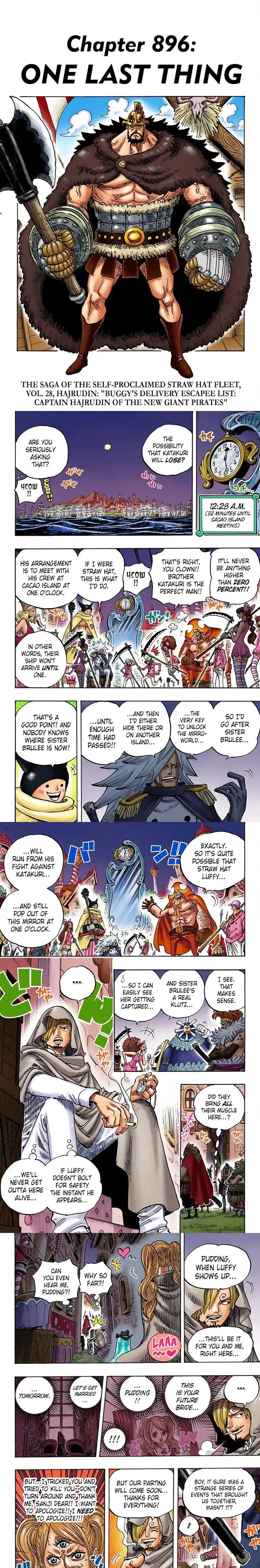 One Piece (Official Colored) Chapter 896 page 1 - 