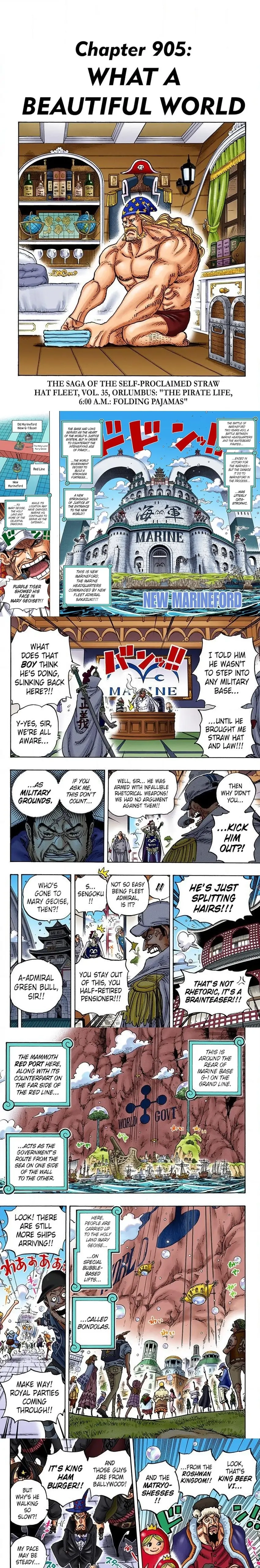 One Piece (Official Colored) Chapter 905 page 1 - 