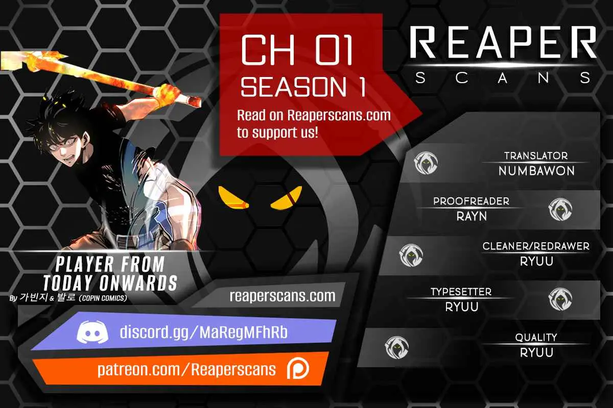 Read Player from Today Onwards chapter 1 image 0 on Lezhin