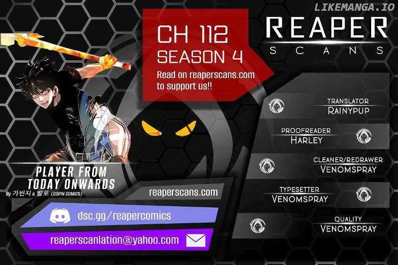Read Player from Today Onwards chapter 112 image 0 on Lezhin