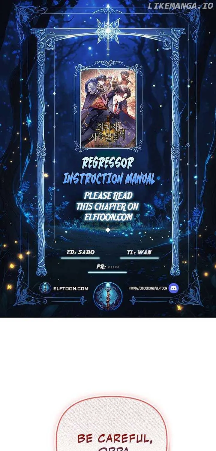 Read Regressor Instruction Manual chapter 138 image 1 on Lezhin