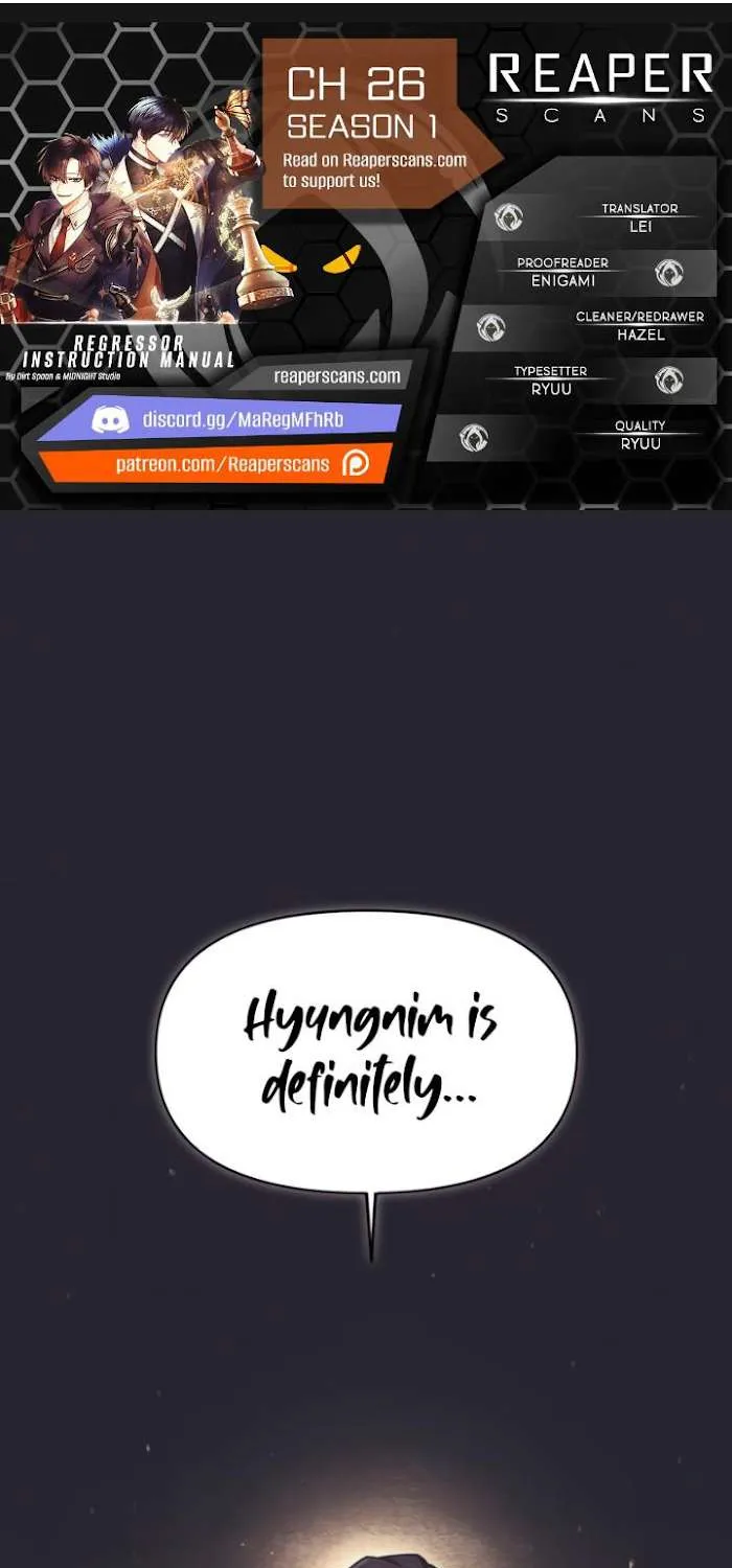Read Regressor instructional manual chapter 26 image 1 on Lezhin