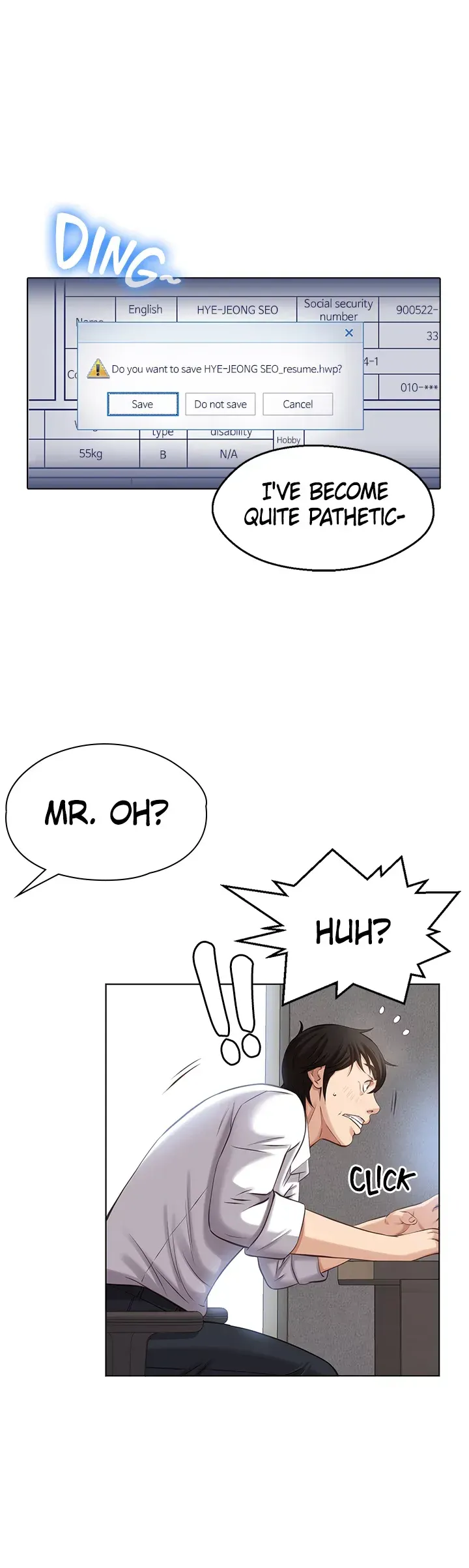 Read Resume chapter 1 image 39 on Lezhin