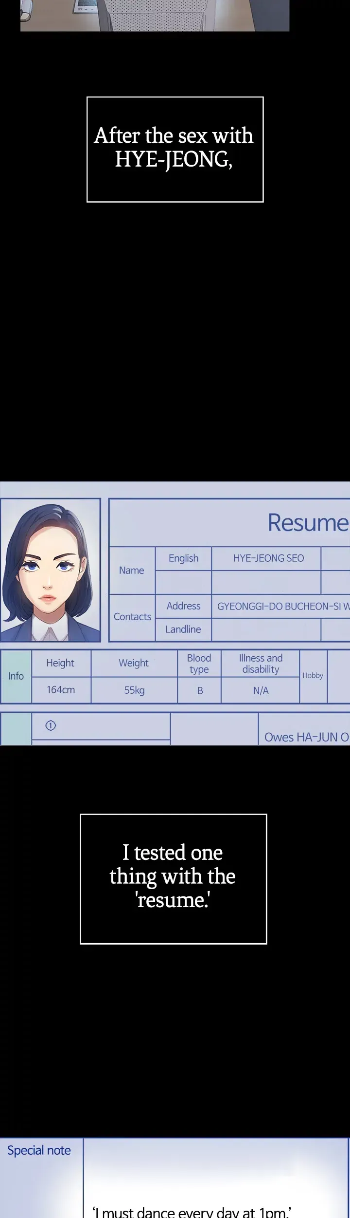 Read Resume chapter 6 image 6 on Lezhin