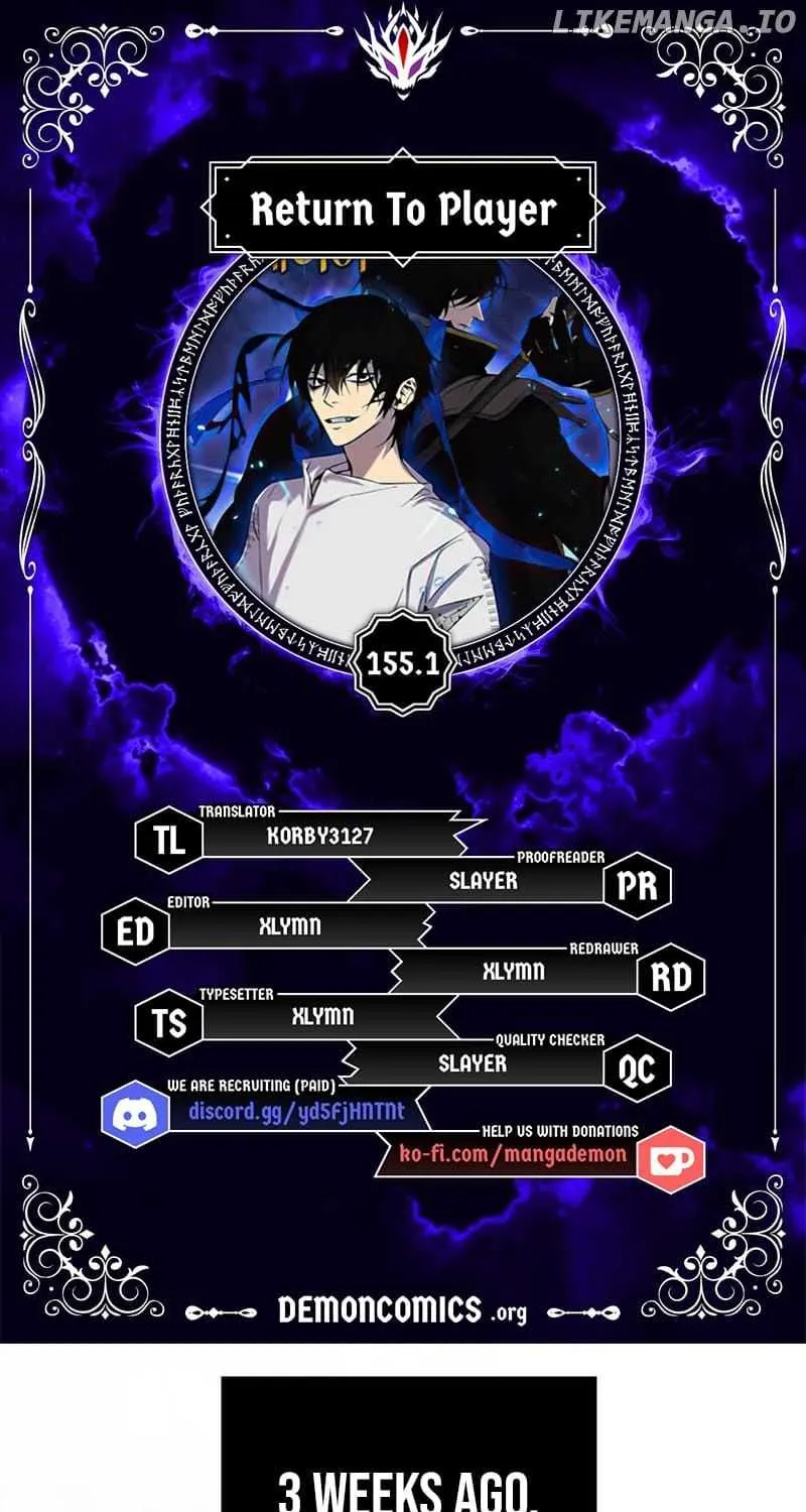 Read Return to Player chapter 155.1 image 1 on Lezhin