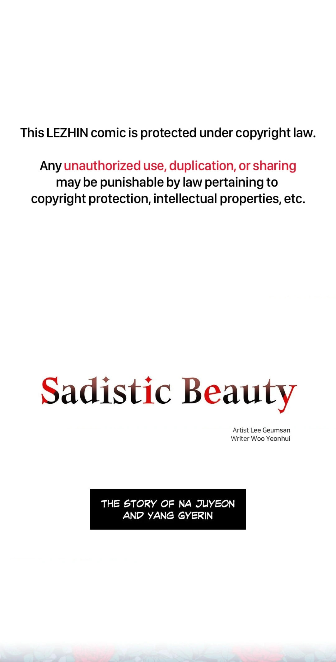 Read Sadistic Beauty chapter 0.1 image 1 on Lezhin