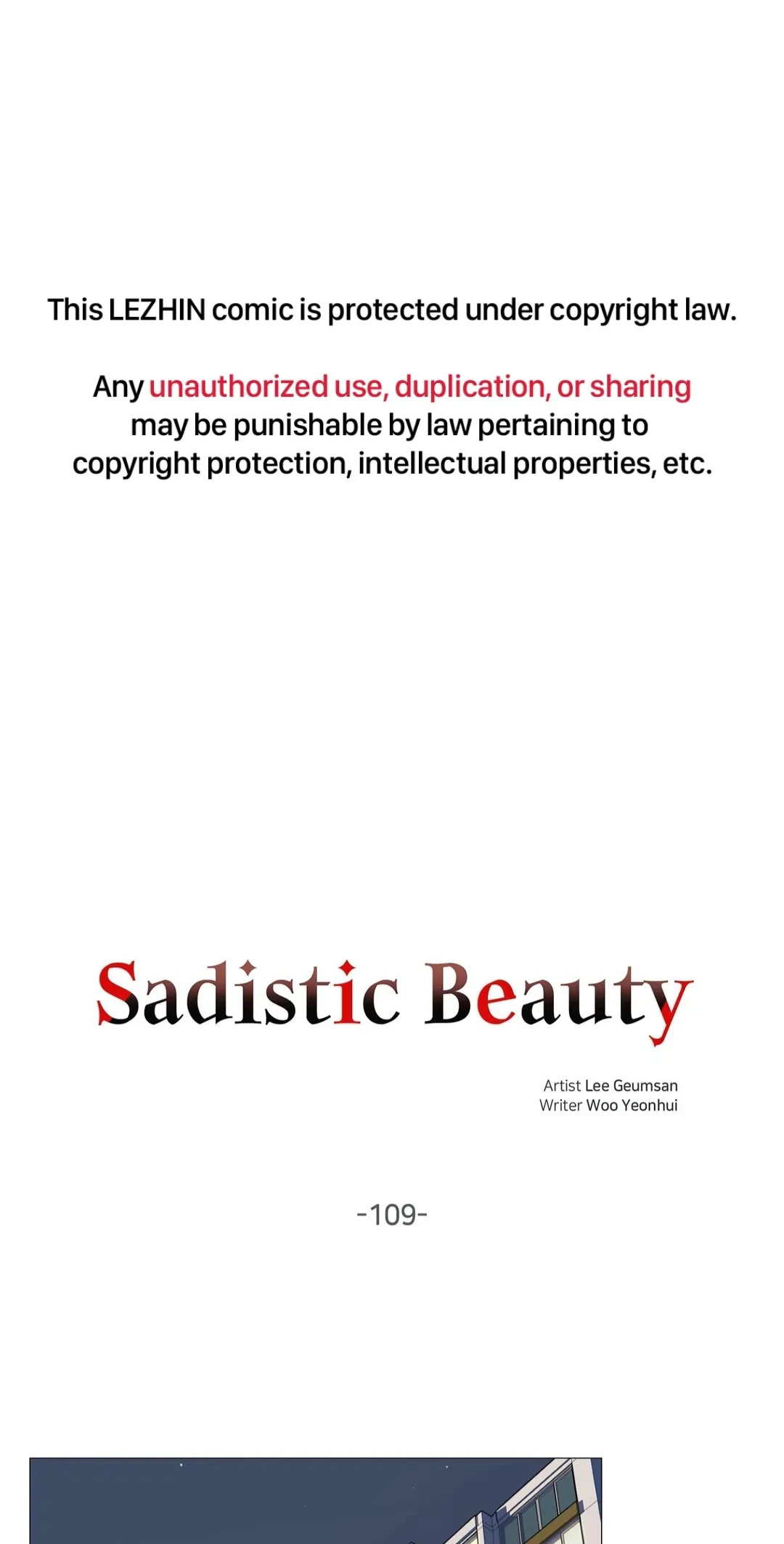 Read Sadistic Beauty chapter 109 image 1 on Lezhin