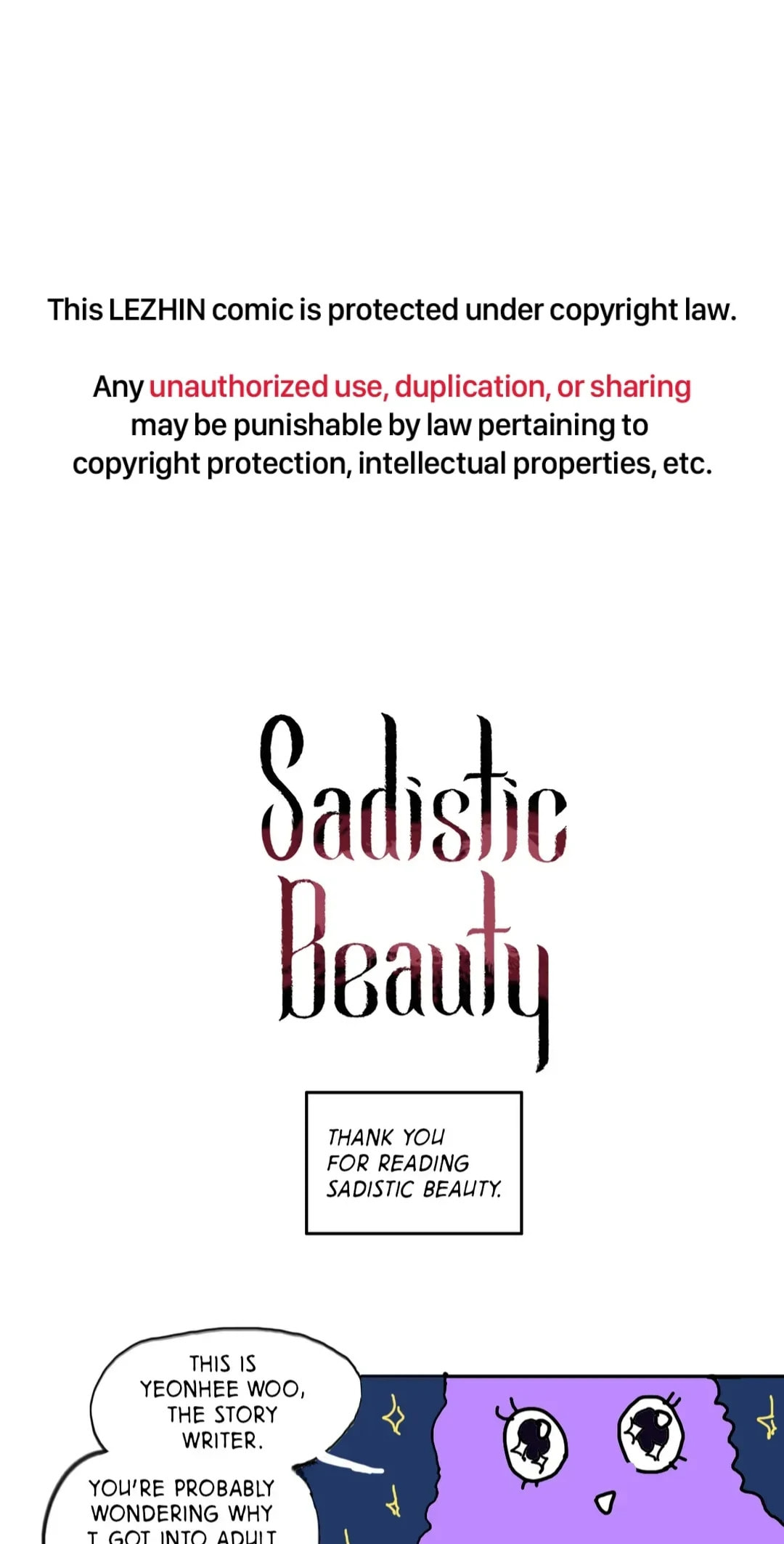 Read Sadistic Beauty chapter 30.1 image 1 on Lezhin
