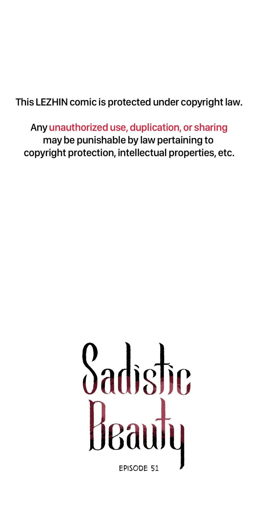 Read Sadistic Beauty chapter 51 image 1 on Lezhin