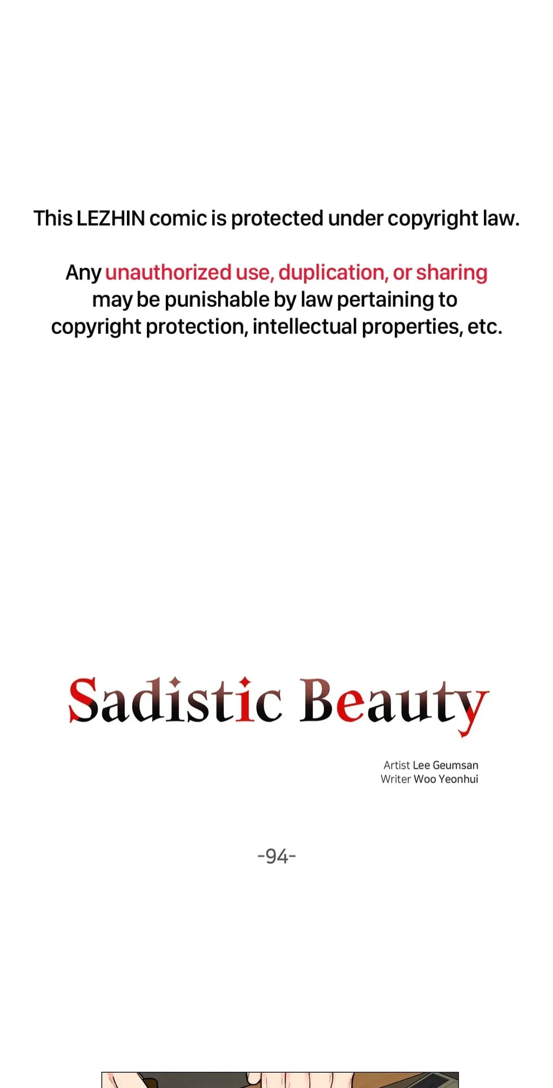 Read Sadistic Beauty chapter 94 image 1 on Lezhin