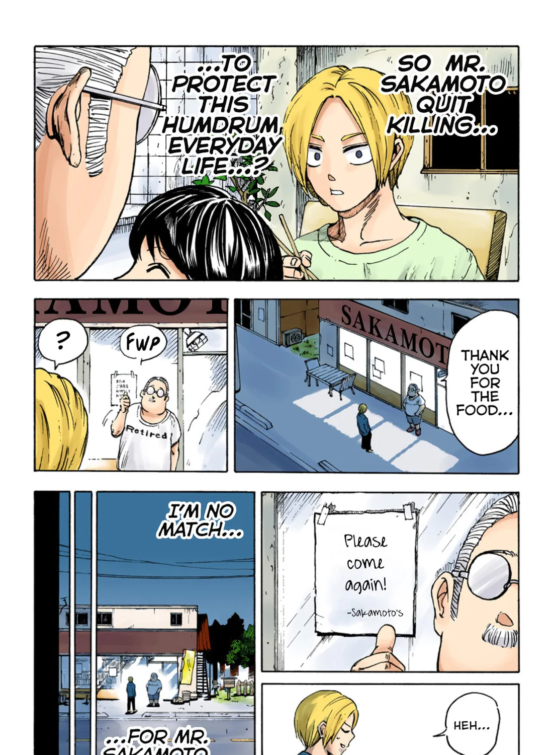 Read Sakamoto Days (Colored) chapter 1 image 74 on Lezhin