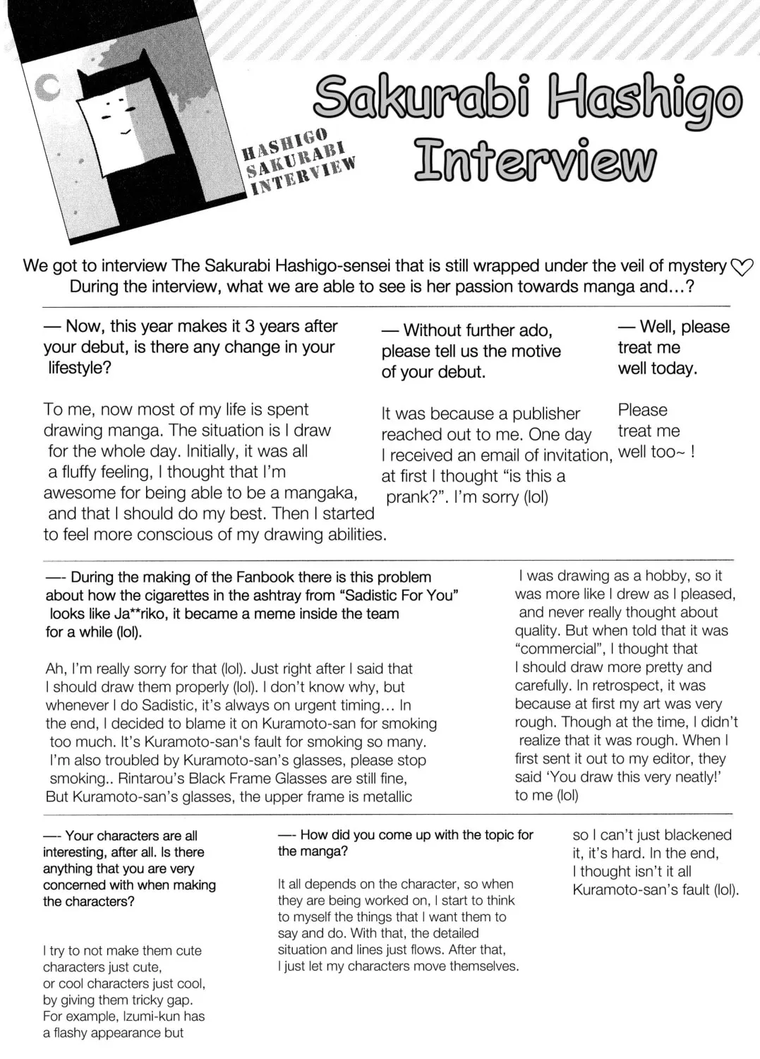 SAKURABI Hashigo Fanbook Chapter 26 page 7 - 