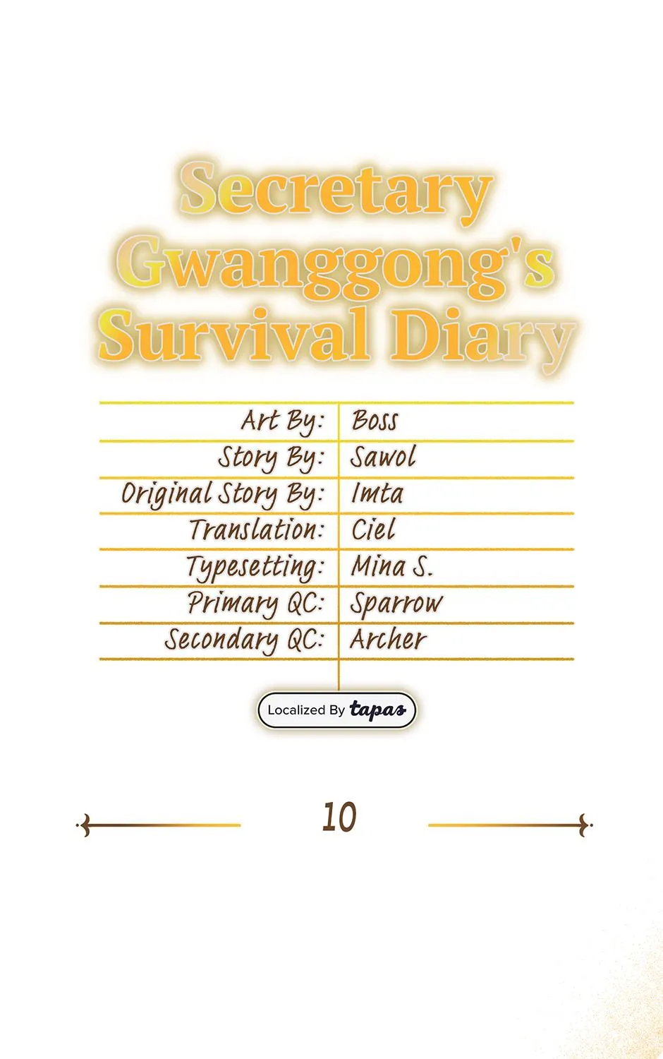 SECRETARY GWANGGONGS SURVIVAL DIARY Chapter 10 page 11 - 
